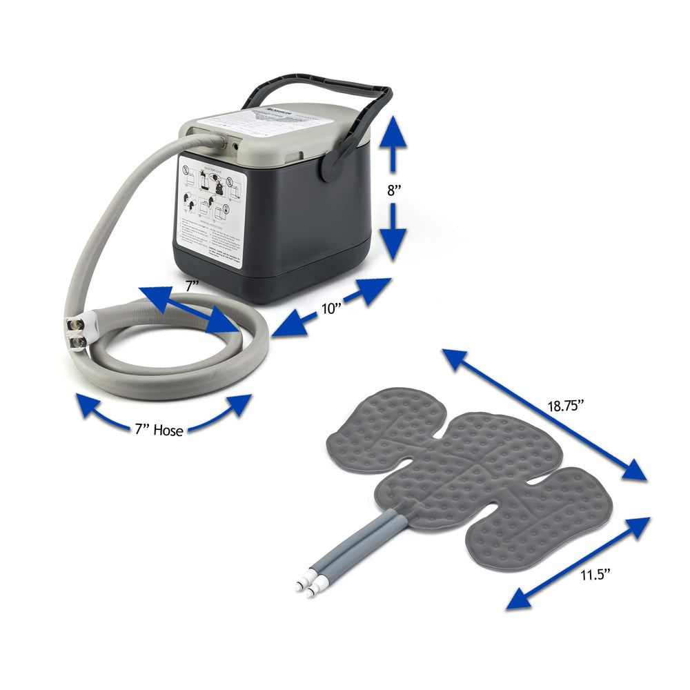 Ossur Cold Rush home recovery setup with replacement pads