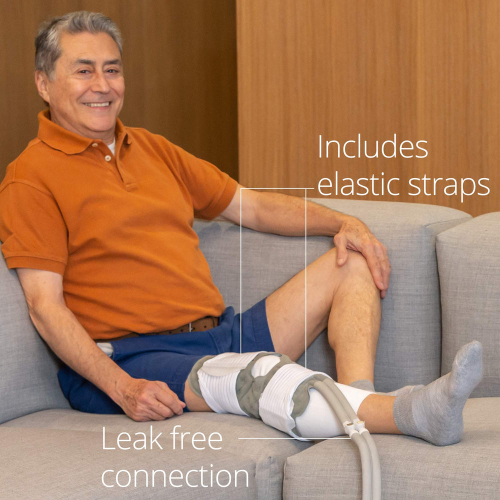 Ergonomic knee contour of Ossur Cold Rush knee pad aligned with leg anatomy