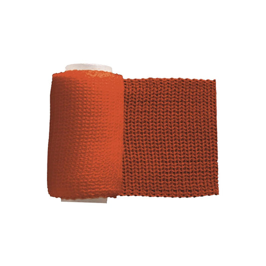 Össur Techform Premium Casting Tape orange 2in applied on forearm for secure immobilization in clinics.