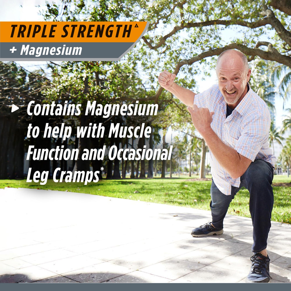 Osteo Bi-Flex tablets reveal glucosamine and chondroitin for joint nourishment.