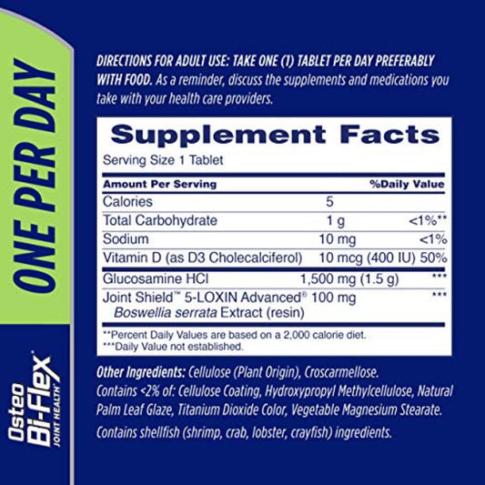 Osteo Bi-Flex glucosamine tablets for daily joint nourishment.