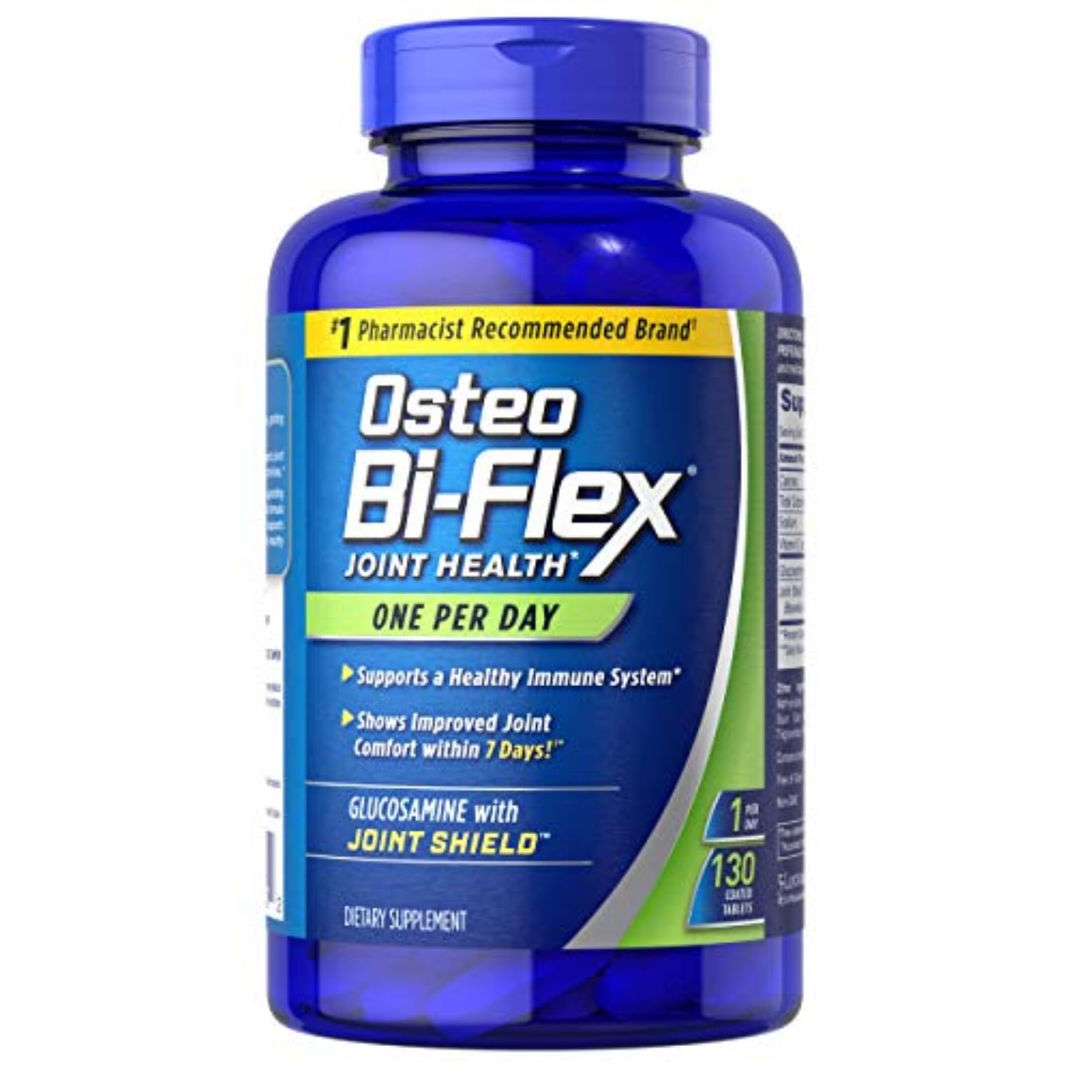 Osteo Bi-Flex one-per-day bottle shown for daily joint support.