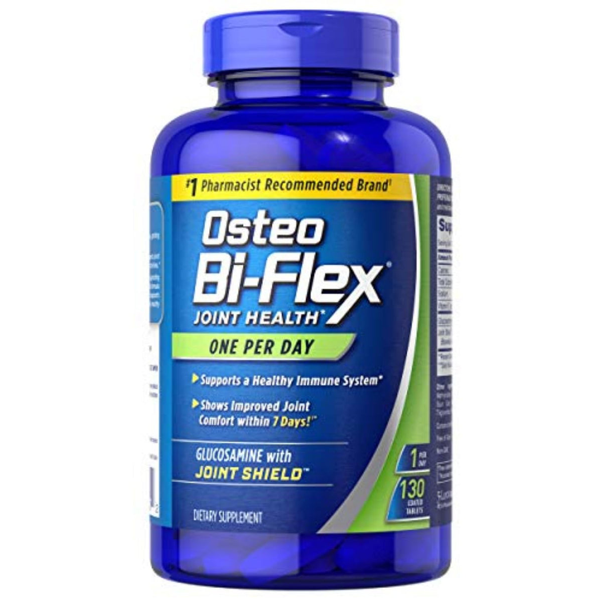 Osteo Bi-Flex one-per-day bottle shown for daily joint support.