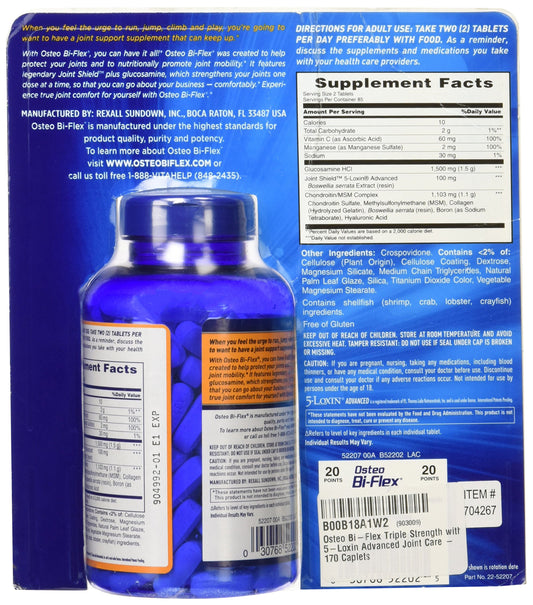 Osteo Bi-Flex triple-strength capsules closeup designed for easy swallowing.