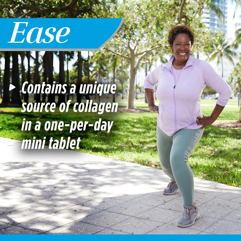 Vitamin D3 supplement bottle from Osteo Bi-Flex Ease emphasizes immune and bone health support.