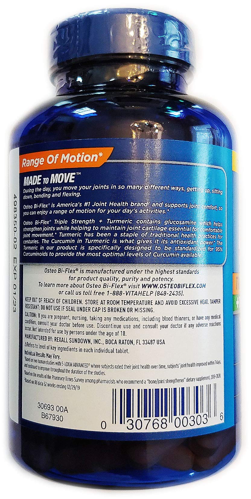 Osteo Bi-Flex Turmeric capsules in daily routine to support joint comfort