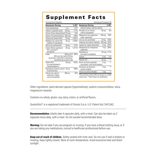 Osteoprime Forte capsules close-up showing easy-to-swallow supplement.