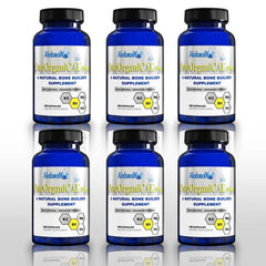 Osteorganical Plus bottle front with plant-based calcium, D3, K2 and minerals for bone health