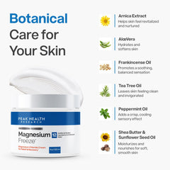 OsteoShield Magnesium Freeze cooling and warming effect on sore areas.