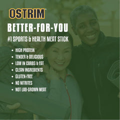 Ostrim original slice close-up showing chewy texture.