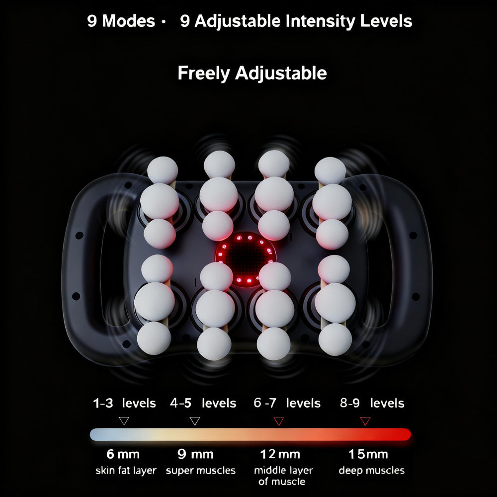 Otpuskay 24-head attachments close-up shows versatile massage options.