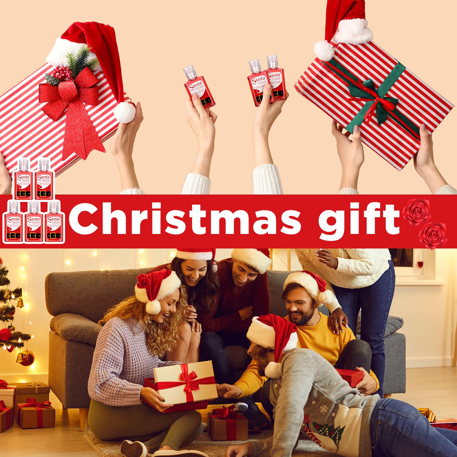 Oudain Christmas stockings filler idea with cute sanitizer gifts