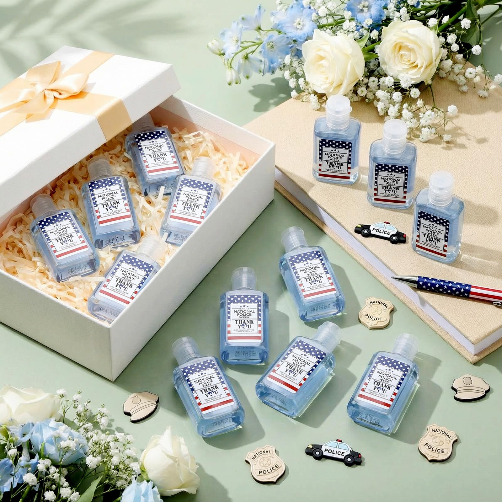 Oudain police-themed 1 oz hand soap, ideal open-day gift for officers.