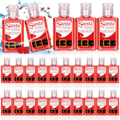 Oudain Santa mini hand sanitizer with red label, portable 1oz pack for gifting