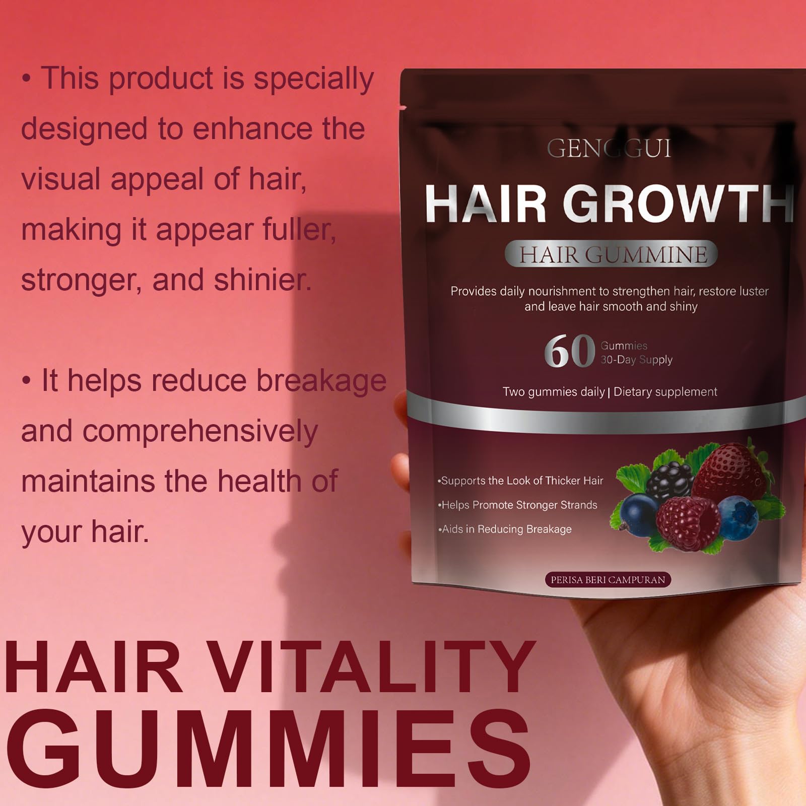 OUHENGTEK Bottle on vanity highlights premium packaging and product quality.