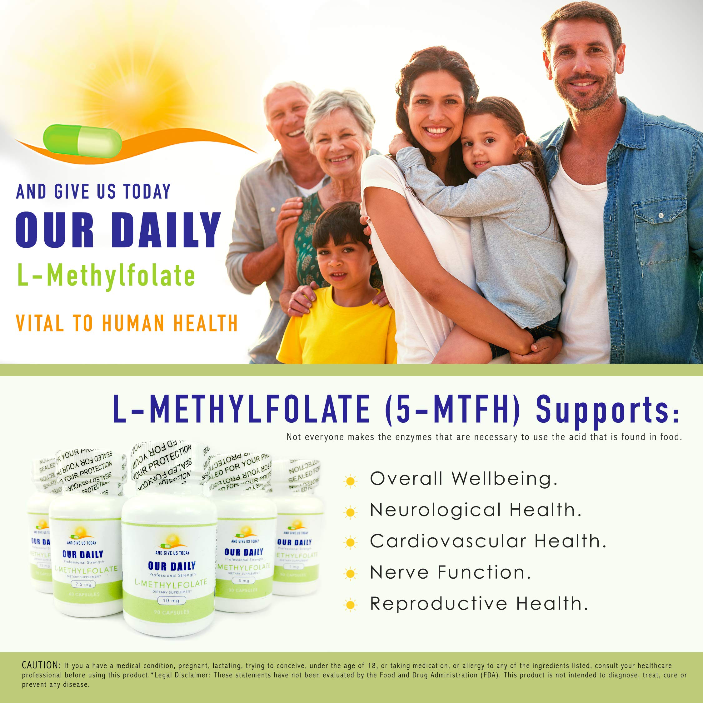 Our Daily Vites L-Methylfolate compact capsule size promotes easy swallowing.