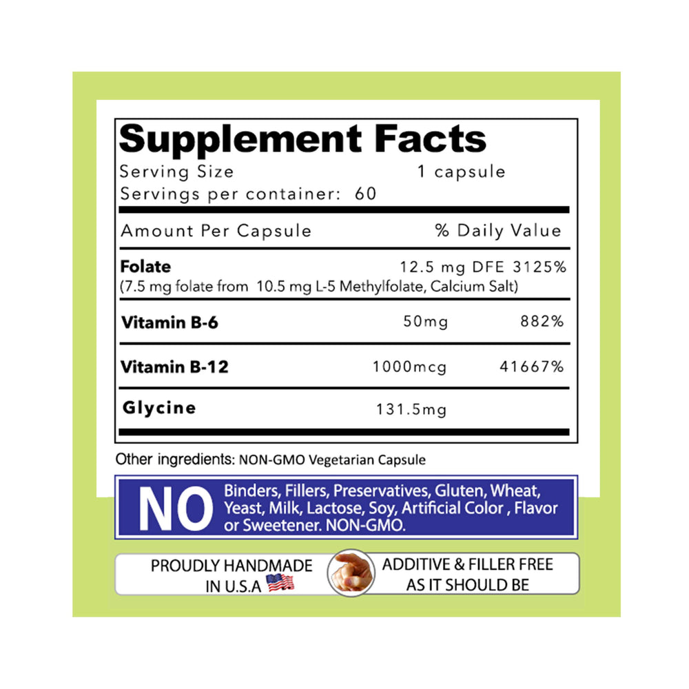 Methylcobalamin B12 capsule from Our Daily Vites L-Methylfolate B Complex