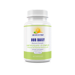 Serving scoop of Our Daily Vites for easy daily dosage