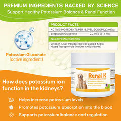 Ourea Renal K in a pet food bowl during mealtime.