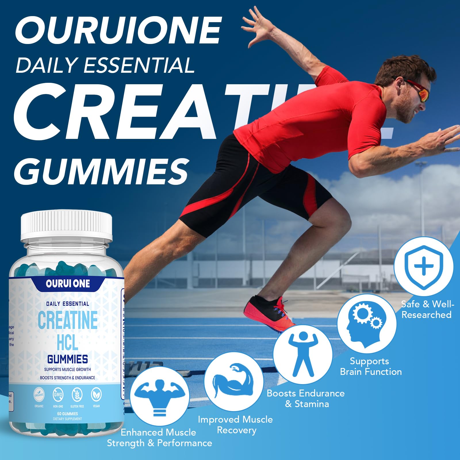 vegan gluten-free label on ourui one Creatine HCL Gummies
