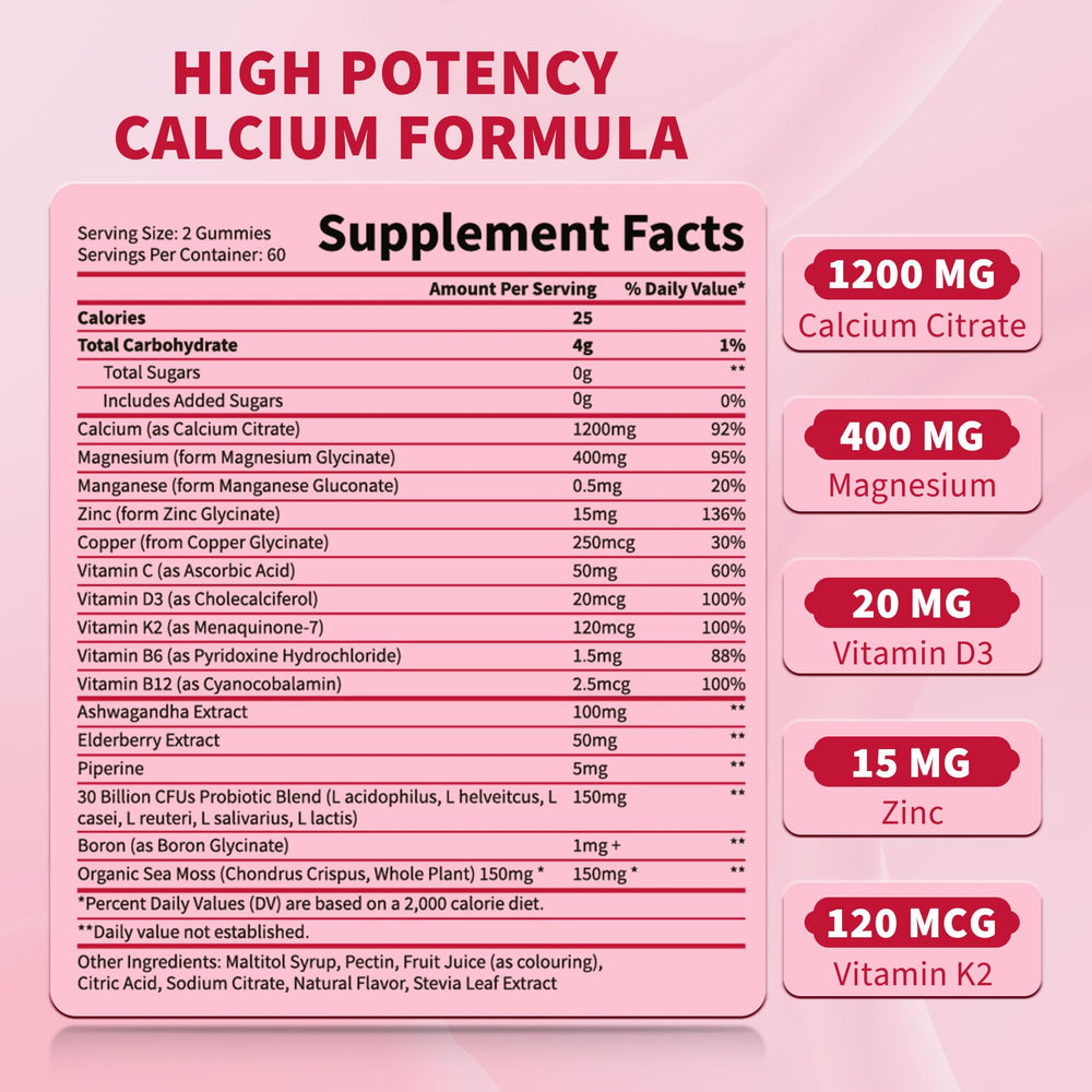 OUTELANDE daily calcium supplement pack demonstrates 60-day usage