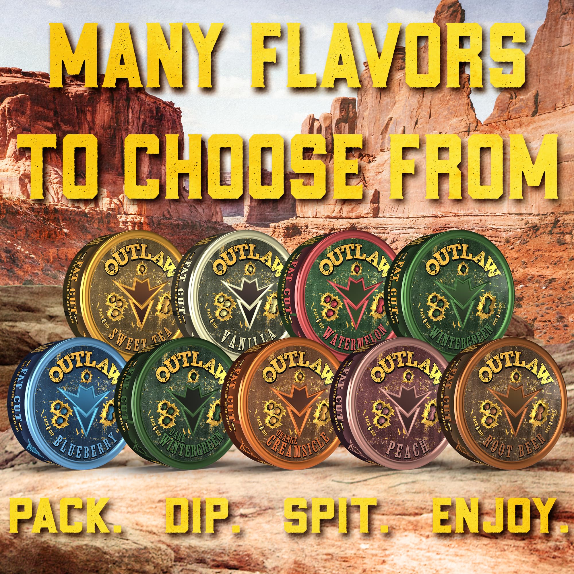 Outlaw Dip Killer Vaniller NiC-Safe texture close-up resembling traditional chew.