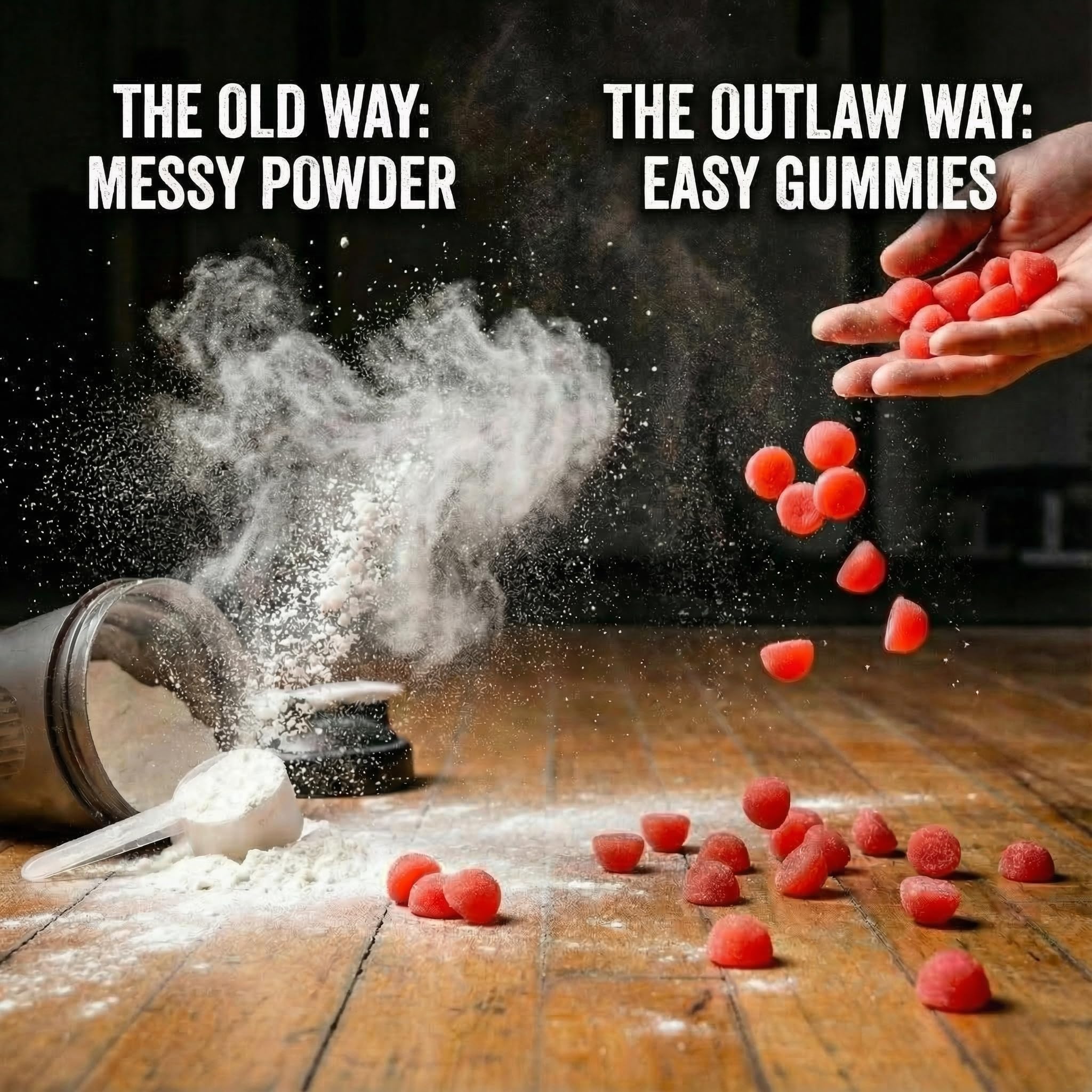 Outlaw Formulas Creatine Monohydrate Gummies military family brand supports real-life training.