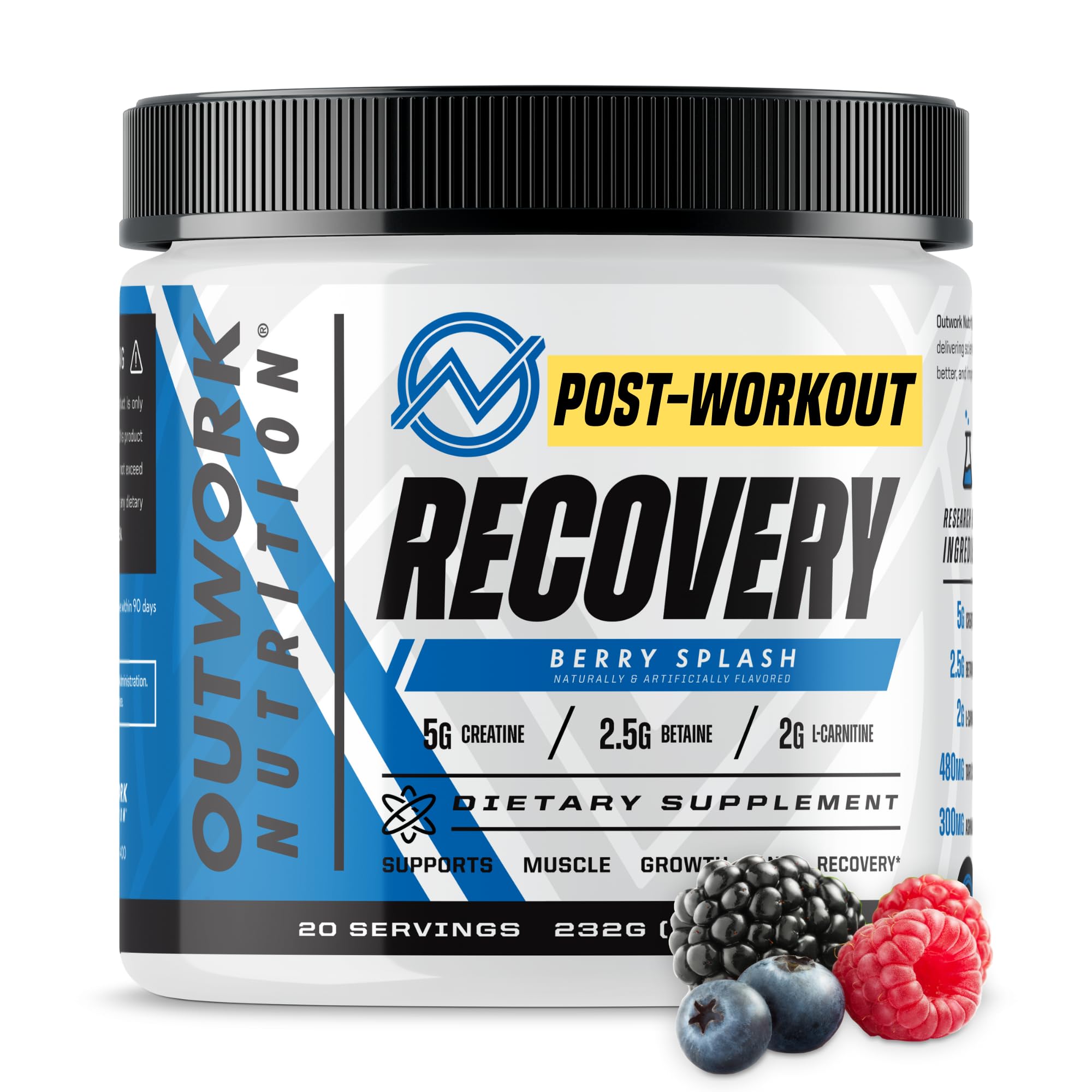 Outwork Nutrition Berry Splash bottle after workout may support recovery and taste great