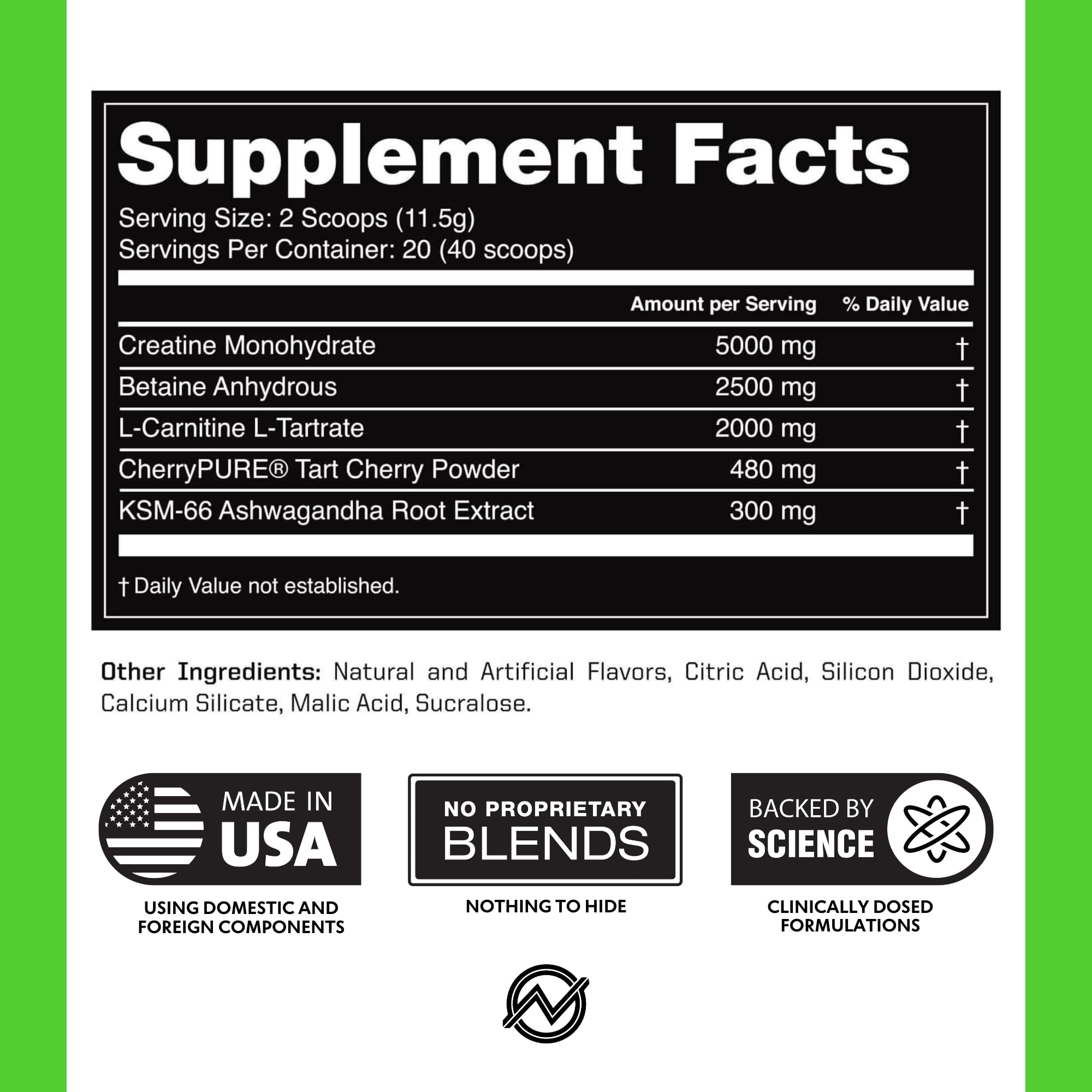 Brand packaging of Outwork Nutrition Recovery powder signals science-backed post-workout support.