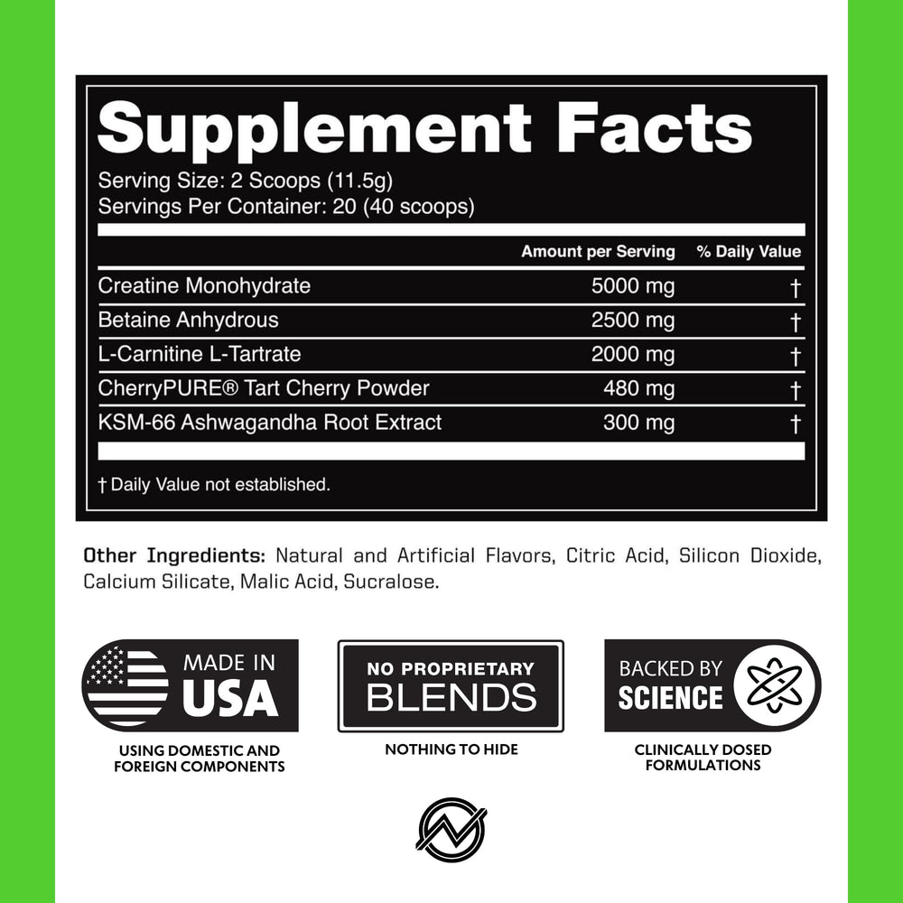 Brand packaging of Outwork Nutrition Recovery powder signals science-backed post-workout support.