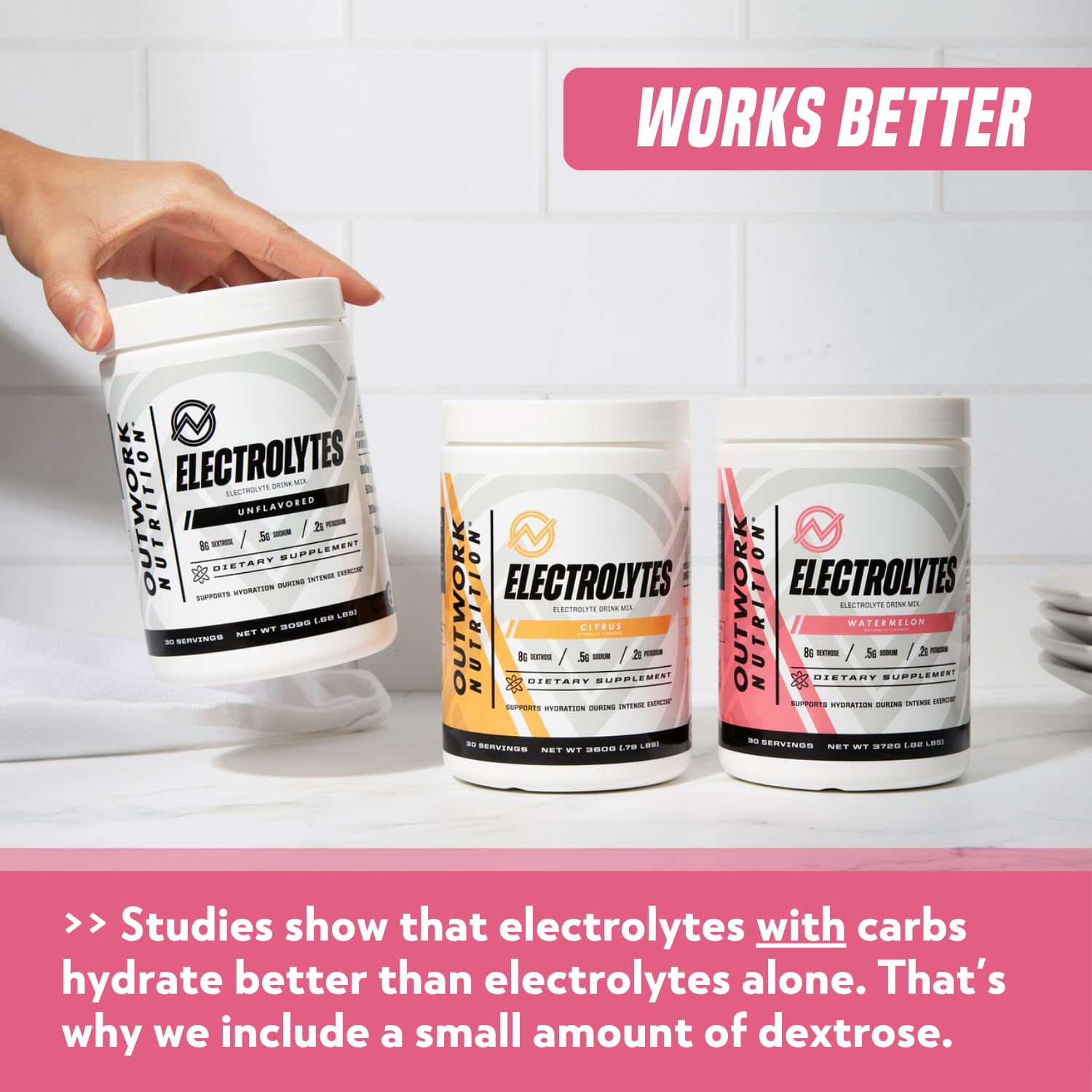 Outwork Nutrition Electrolytes Powder mixing and stirring for easy hydration