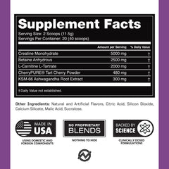 Outwork Nutrition after-workout shake served shows flavored recovery solution.