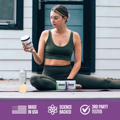 Outwork Nutrition label close-up highlights science-backed ingredients.