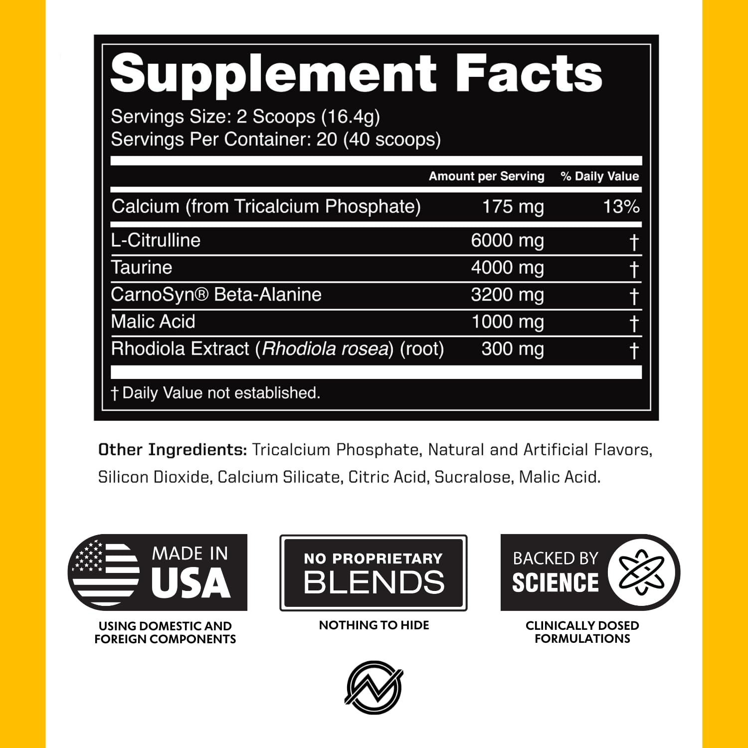 Close-up of the product label emphasizing caffeine-free formula for evenings