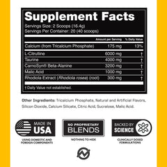 Close-up of the product label emphasizing caffeine-free formula for evenings