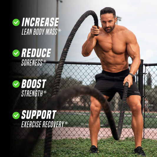 Scoop beside bottle demonstrates convenient mixing after training with Outwork Recovery.