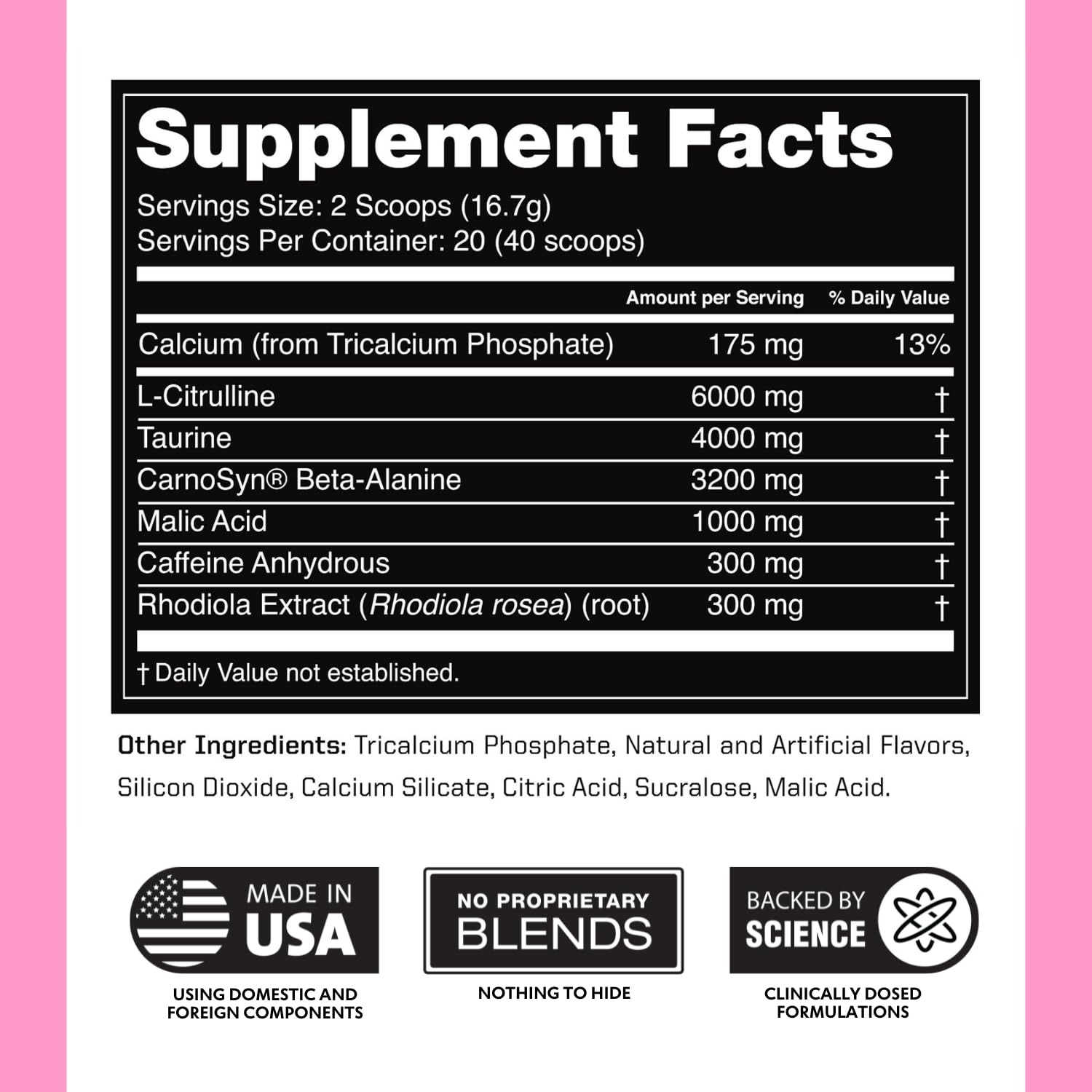 Outwork Nutrition preworkout made in USA label reinforces trusted manufacturing standards