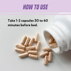 Outwork Nutrition Sleep Aid on a nightstand ready for a peaceful night.