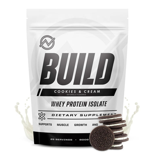 Outwork Nutrition whey isolate Cookies & Cream tub front view showing premium protein powder.