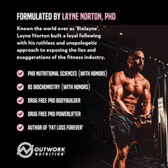 Post-workout shake prepared with Outwork Nutrition whey isolate for convenient protein
