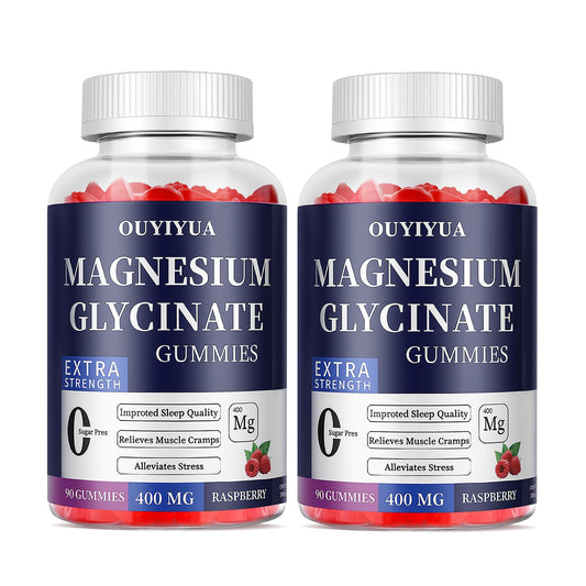 OUYIYUA Magnesium Glycinate Gummies bottle ready for daily relaxation.