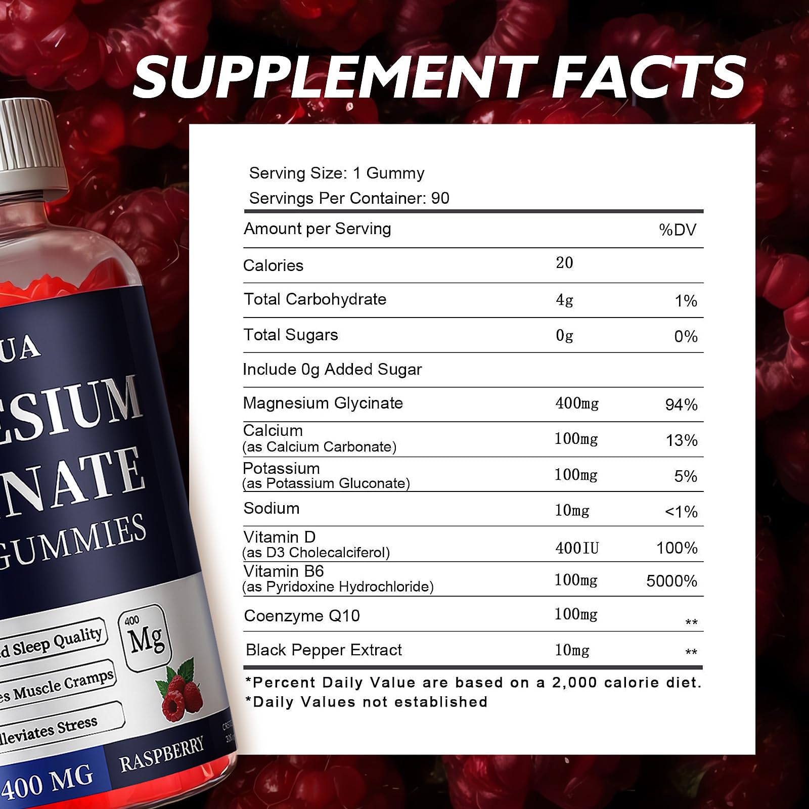 OUYIYUA sugar-free gummies ingredients include CoQ10 and pepper extract.