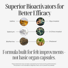 OVA flame bioactivators label highlights myo-inositol and shatavari.