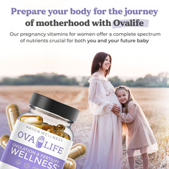 Ovalife prenatal support image underscoring maternal nutrient coverage