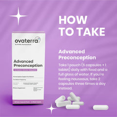 Ovaterra DHEA 25mg label highlights ovarian health support