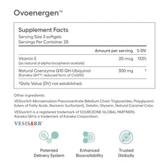 Ovaterra OvoEnergen softgels capsules highlighting high absorption