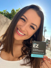 Over EZ zinc and magnesium capsule close-up for balanced morning vitality.