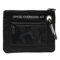 OVERDOSE KITS naloxone canvas bag back view showing cardholder pocket.