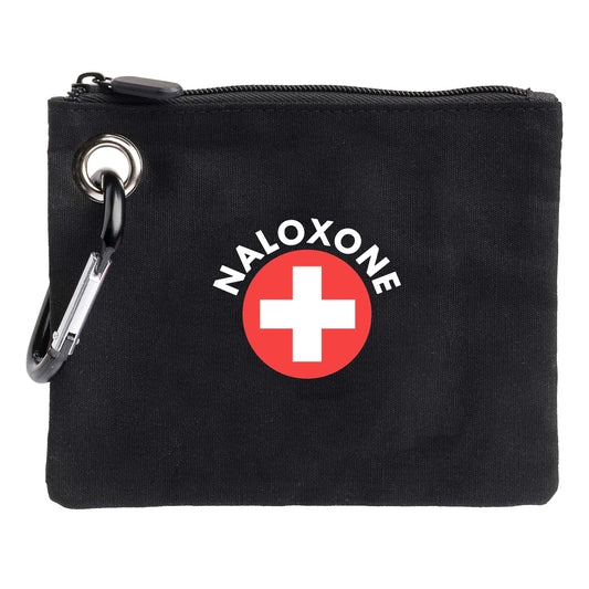 OVERDOSE KITS naloxone canvas bag front view for quick access and portability.