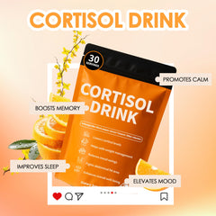 Oviaapo Cortisol Drink Powder Dissolve in water demonstrates quick, soothing preparation.